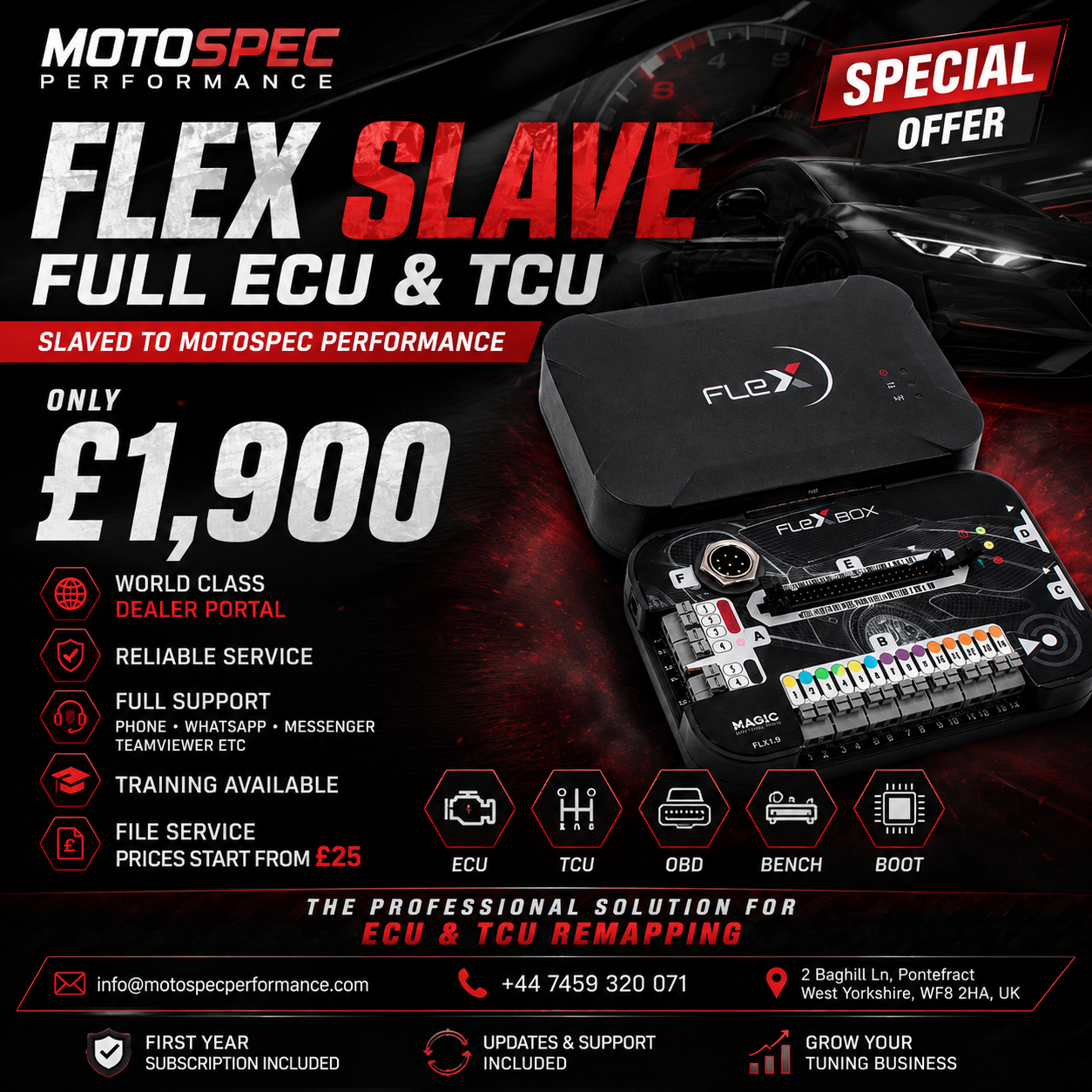 MAGICMOTORSPORT FLEX Slave Full ECU & TCU – £1,900