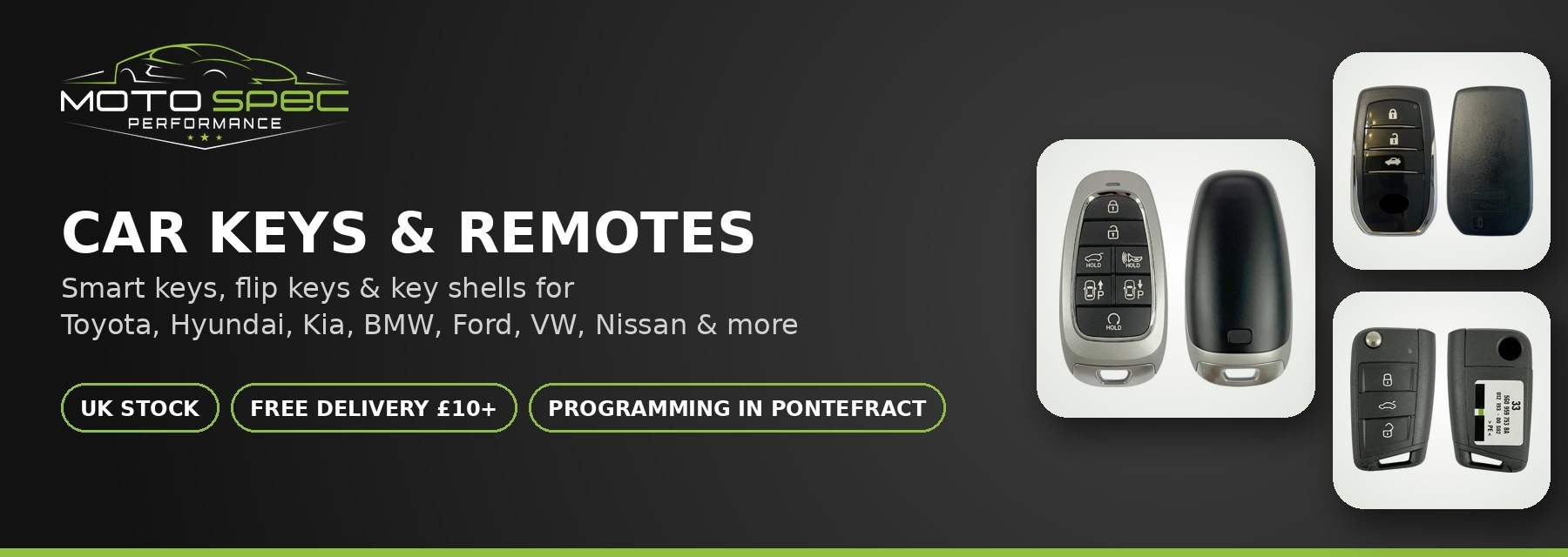 Car keys and remote key fobs Pontefract – MotoSpec Performance