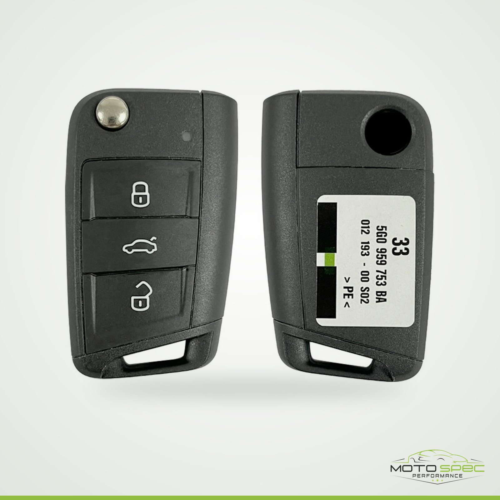Flip Key for VW Tiguan Touran Sharan 2015+ – 3 Button (5G0959753BA)