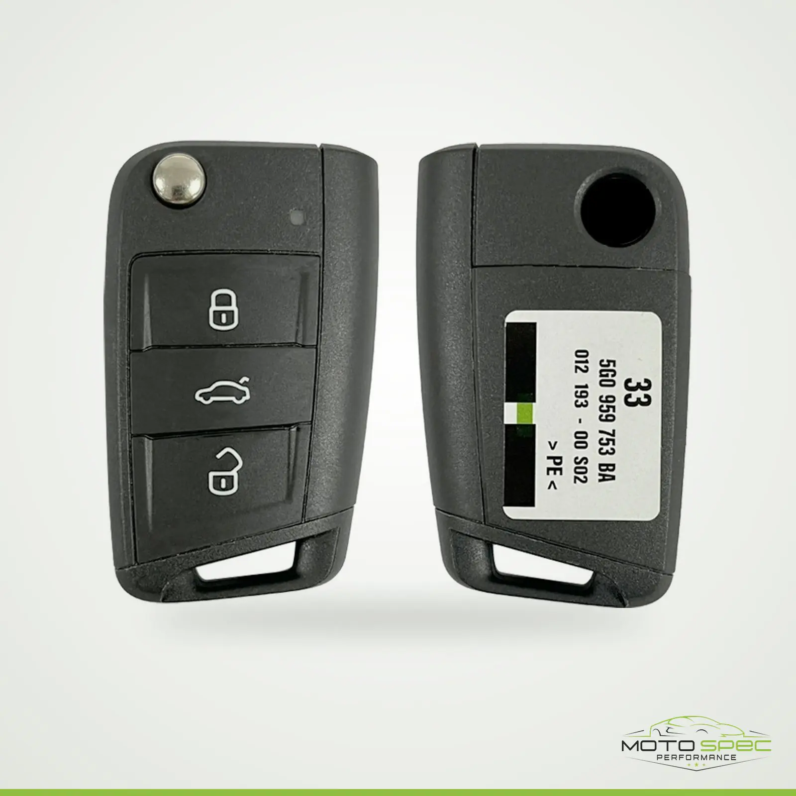 Premium Flip Key for VW Tiguan Touran Sharan 2015+ – 3 Button (5G0959753BA)