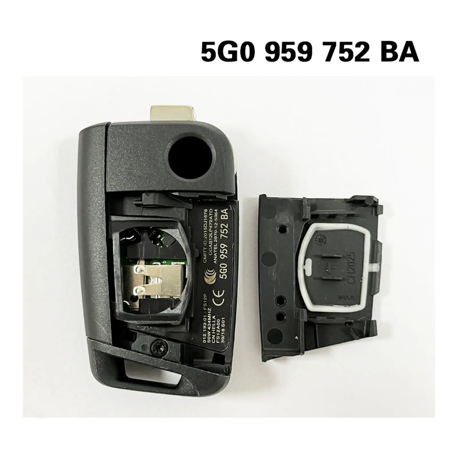 Premium Flip Key for VW Tiguan Touran Sharan 2015+ – 3 Button (5G0959753BA)