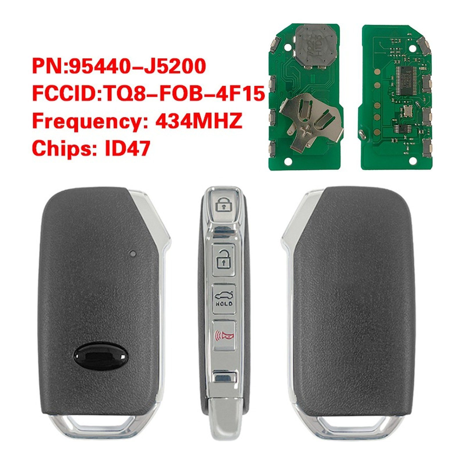 Premium Smart Key for Kia Stinger 2018+ – 4 Button (95440-J5200)