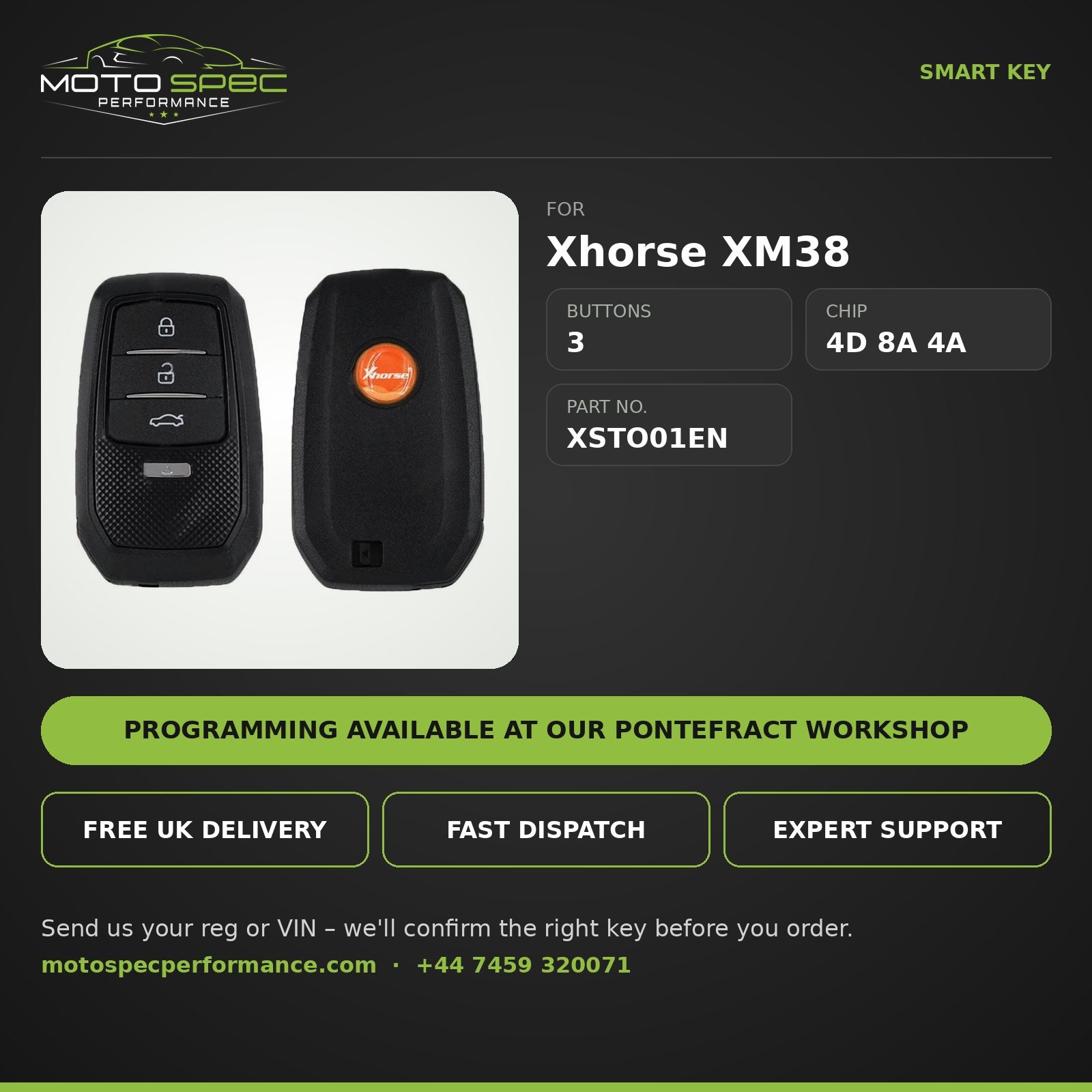 Xhorse XM38 Universal Smart Key for Toyota & Lexus (XSTO01EN) info